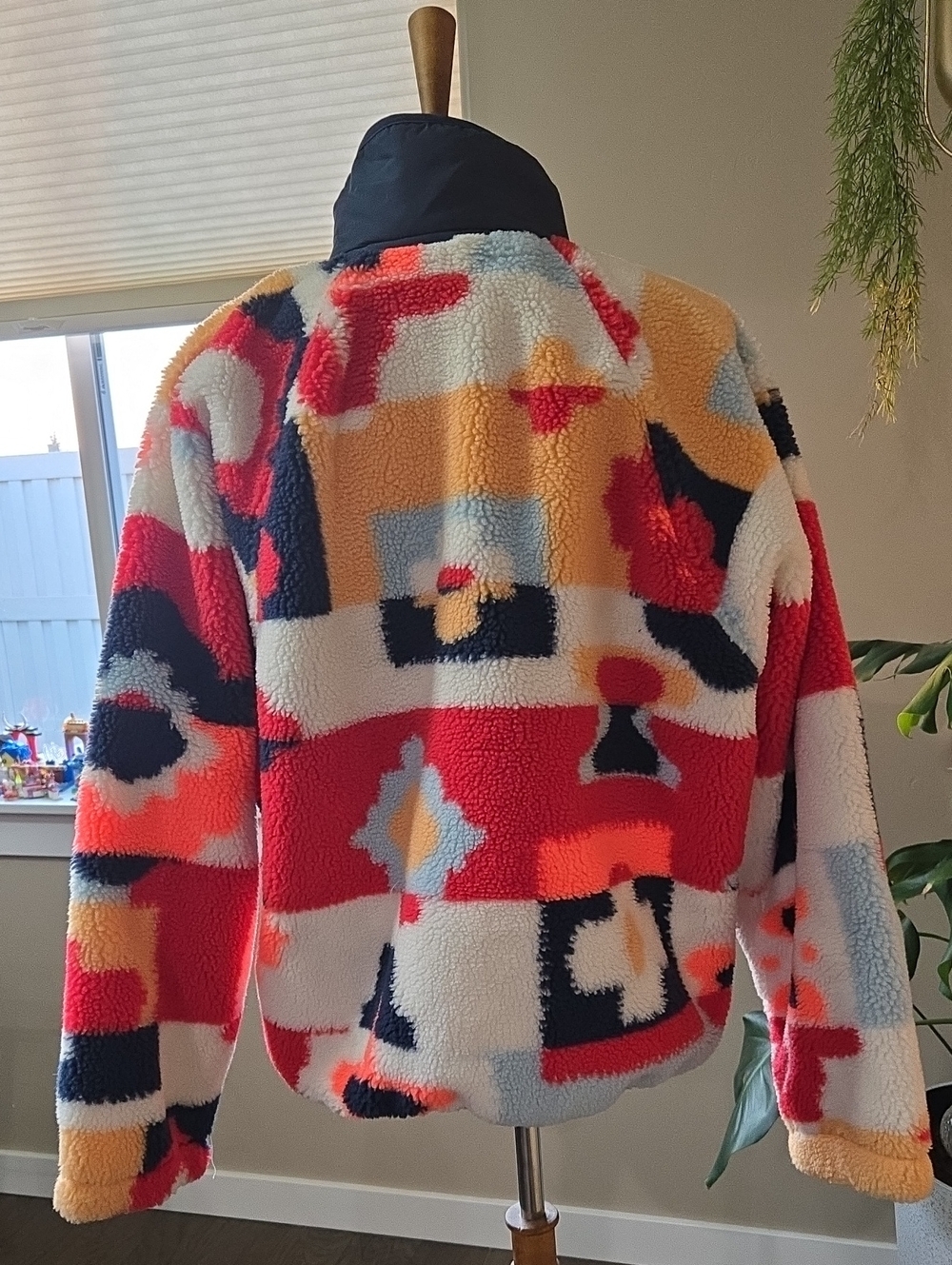 FP Movement by Free People Multicolor Sherpa Jacket with Navy Trim - Picture 4 of 7
